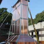 Copper Kitchen Hood w/Stainless Steel Trim