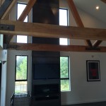 21' tall Steel Fireplace Surround & truss support brackets