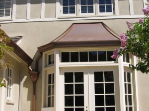 Copper Sweep Style Bay Window over Eclipse Millennium Copper Gutter