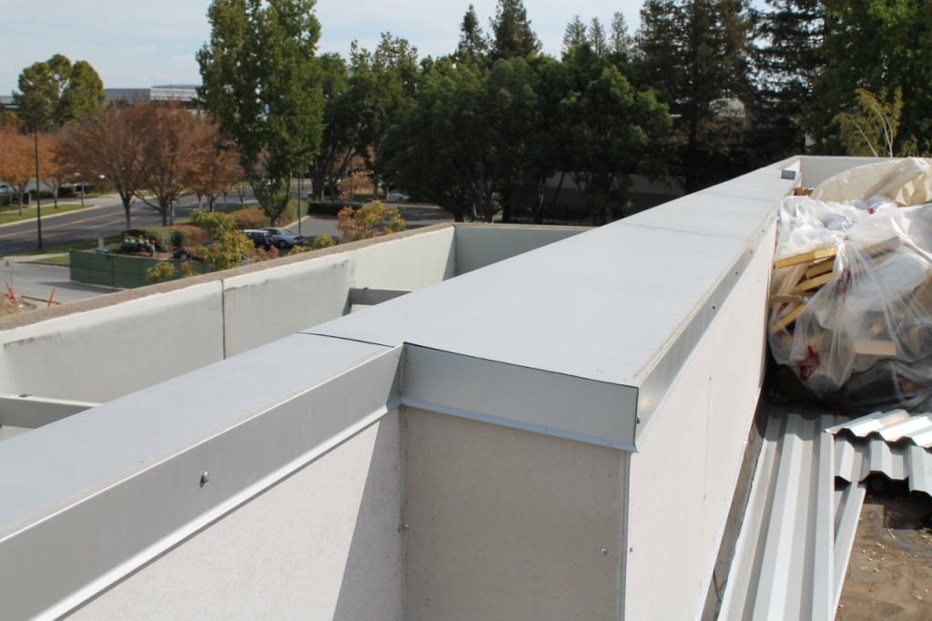 Coping flashing at transition