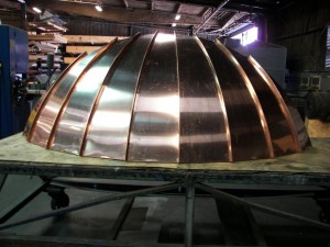 Standing Seam Copper Entry Bow Canopy