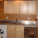 Stainless Countertop with Vibration Finish and Welded In Sink