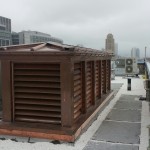 Doghouse 48 oz welded copper louvers for San Francisco War Memorial Building