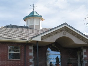 Copper Cupola With Green Over Brown Patina