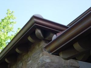 California Dreamin' 20 oz Copper Gutter At Outside Miter