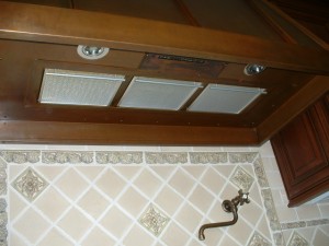 Custom Copper Hood Liner With Digital Switch And Stainless Filters