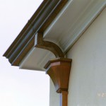 Custom 20 oz Copper Leaderhead And Curved Downspout