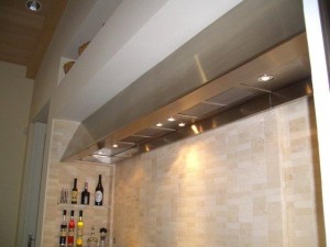 Stainless Hood with 2 filter racks, low-voltage halogen lights