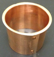 3" true round tapered copper drop outlet