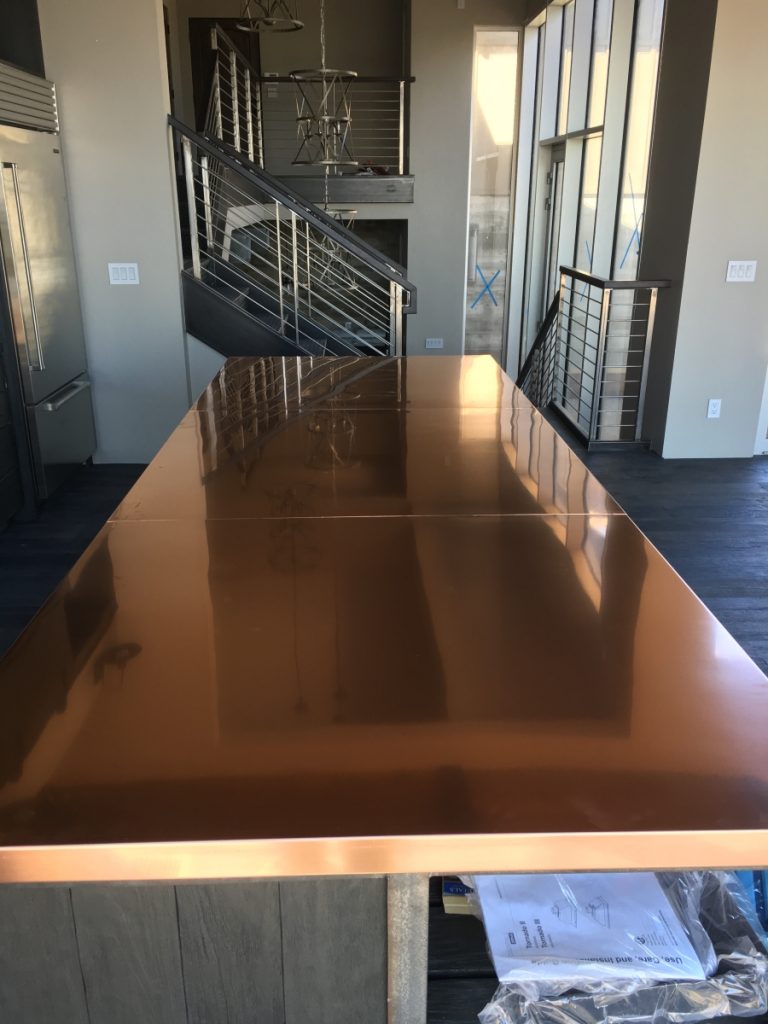 3piece 48 oz copper countertop