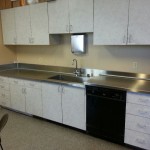 14 Ga Stainless Steel Countertop With offset and welded-in sink