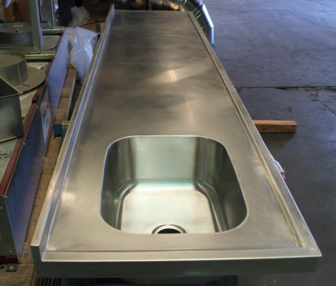 With Marine Edge Welded In Sink And, Stainless Steel Countertop Edging