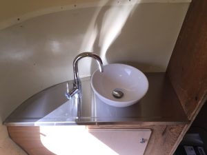 Small stainless steel countertop for boat