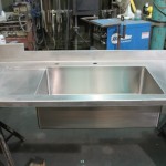 Stainless Countertop with Integral Sink and Drainboard