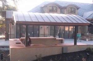outdoor copper counters with vibration finish