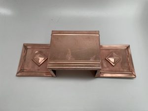 Custom 2x3 copper downspout strap
