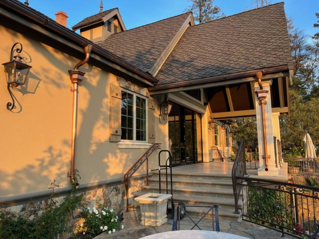 Ball & Scroll downspout brackets and double scroll gutter hangers